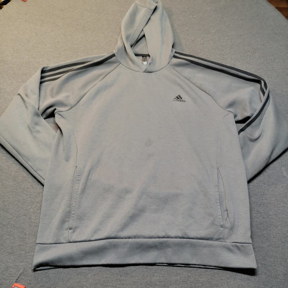 Adidas Men's Essentials 3-Stripes Fleece Pullover-Hoodie Size Large